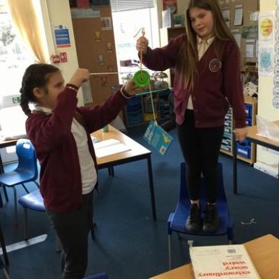 As part of our science learning, the children experimented with pulleys and levers and how they could be used to limit the amount of force used to lift objects.